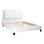 Lit très grand moderne, revêtement en similicuir et tête de lit blanche avec revêtement, pour un look de chambre à coucher