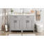 Meuble-lavabo moderne de 48 pouces avec lavabo en céramique, portes à fermeture en douceur, tiroir rabattable, tablettes de porte à double couche, solution de rangement élégante-126319900-126319902