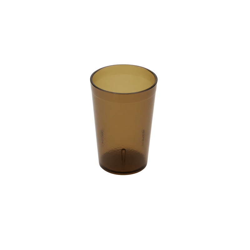 GET Gobelets de restaurant en plastique robustes, Verre à vin sans pied, Brun