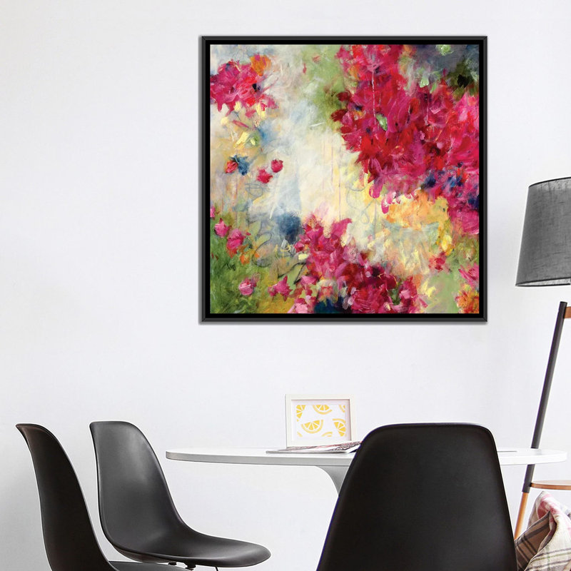 « holding céleste », reproduction sur toile, H 18 po x l 18 po x P 1,5 po, Toile avec cadre noir, Pas de tapis