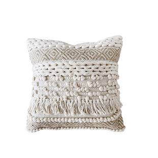 Boho Pillows Neutral Boho Cotton Pillow Cover