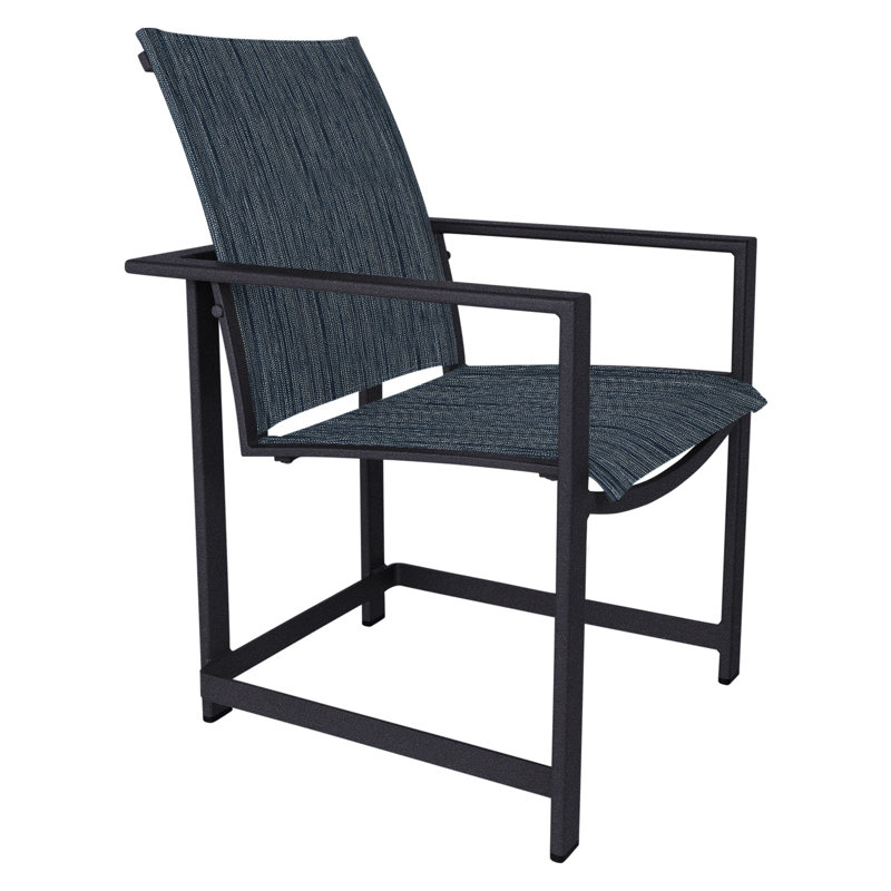 Studio Outdoor Dining Armchair, Graphite, Collect Indigo