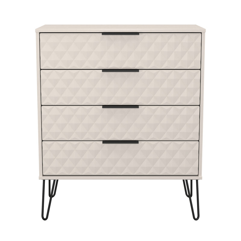 Talita 77 cm W Chest of 4 Drawers, Beige