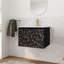 Meuble-lavabo simple 24 po avec plateau en céramique Gallipolis