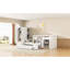 Lit superposé simple blanc avec lit gigogne, plusieurs tablettes, armoire, armoire, bureau pour lit gigogne et rangement adéquat - bureau, tiroirs-1424555910