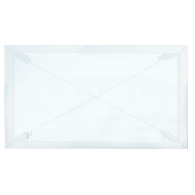 Vera Glass End Table, White