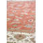 Tapis unique nouvel âge 8 pi x 9 pi 10 po Agra en orange / paprika / platine / ivoire Agra