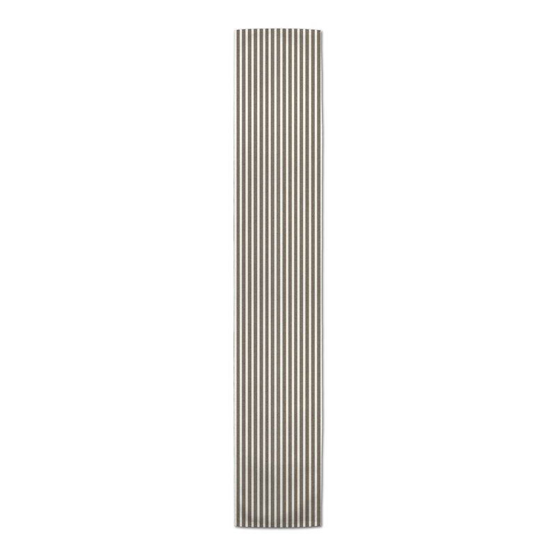 Clauderson Rectangle Striped Polyester Table Runner, 72'' x 16''