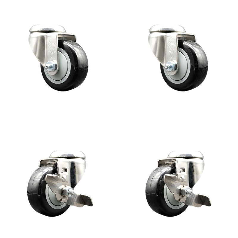 Polyurethane Casters, Black