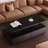 Modern Rectangular Coffee Table With Led Lights, 2 Drawers And Open Storage Shelf-544163486