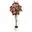 Elegance in Full Bloom - Arbre de rose réaliste en pot de 1,5 mètre en pot décoratif, charme de jardin intérieur et extérieur couvert