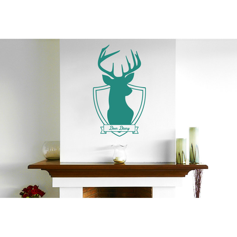 Animals Wall Decal, Aqua Green, Large