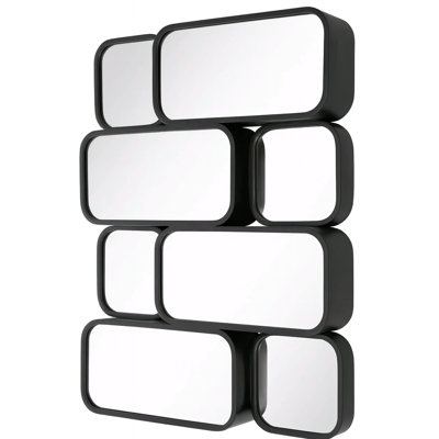 Oversized Black Framed Mosaic Mirror- 32" x 43"