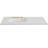 43 in. White Quartz Top with Single White Ceramic Rectangular Left Sink