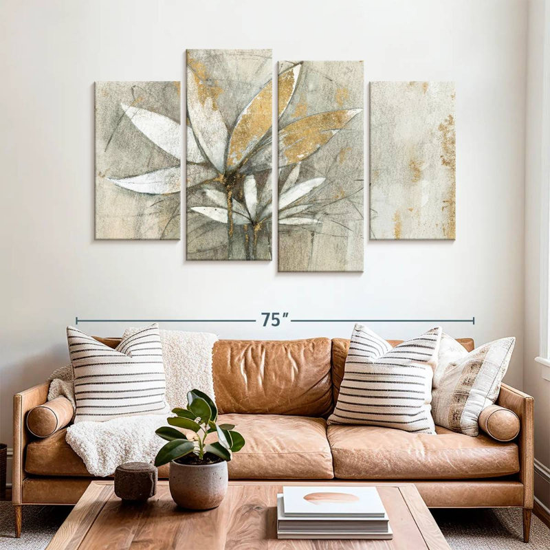 Harnek Golden Windflowers, 42" H x 68" W