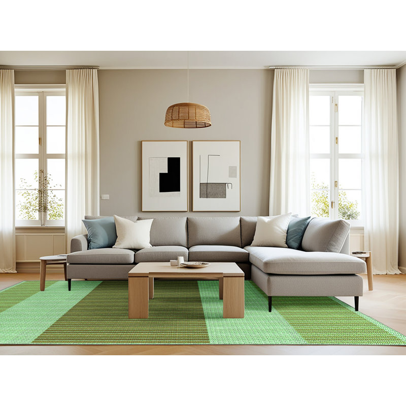 Striped Indoor Rug, Rectangle 8' x 12'
