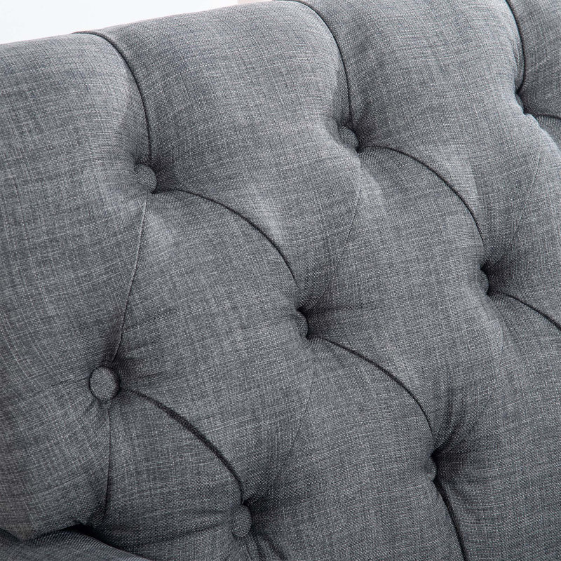 Lippitt Upholstered Armchair, Gray Polyester Blend