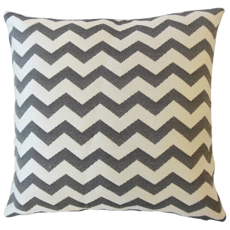 Stripe A Balance Chevron Reversible Throw Pillow, 18" x 18", Cobalt