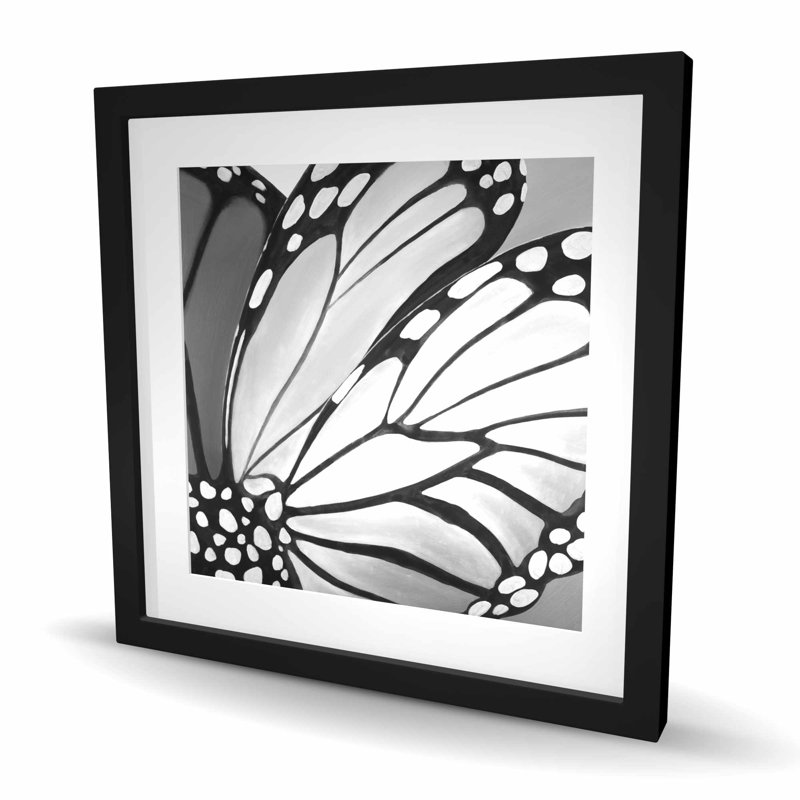 Monarch Wings Clos clos - reproduction encadrée mate pour la décoration intérieure, H 24 po x l 24 po, Noir