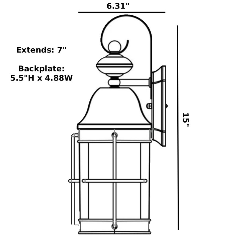 New Town Wall Sconce with Clear Acrylic Lens, Bronze