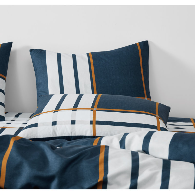 Truly Soft Henry Plaid Microfiber Duvet Sets, King Duvet Cover + 2 King Shams