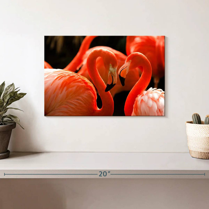 Flamants roses en forme de cœur Brampt, H 8 po x l 12 po