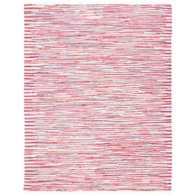 Fales Handwoven Cotton Red Area Rug
