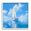 Bb-419, impression encadrée sur toile voilier bleu vif par RB-97264498