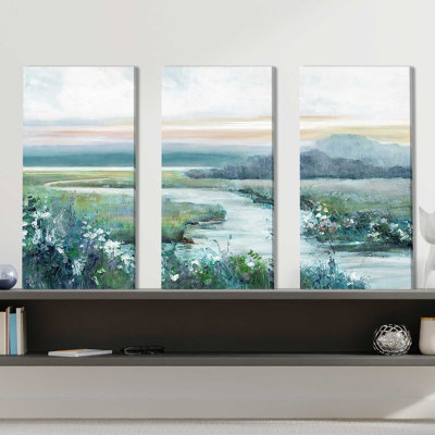 «Eternity In Twilight», reproduction sur toile 3 pièces