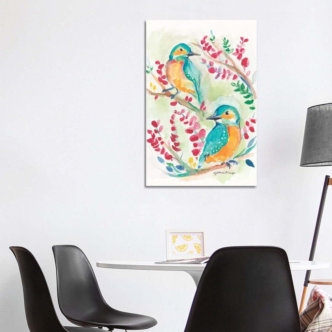 Birds Of A Feather by Jessica Mingo - Wrapped Canvas Painting