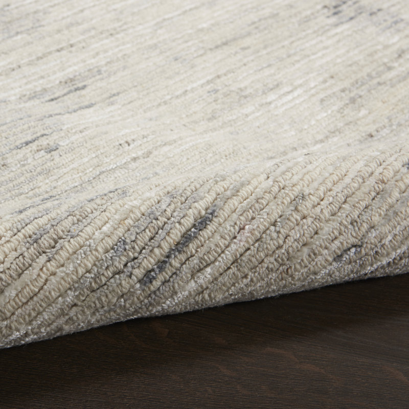 Nourison Ocean 2' x 3' Ivory Slate Modern Indoor Rug, Slate, Rectangle 2' x 3'