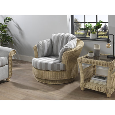 Upholstered Swivel Lounge Chair