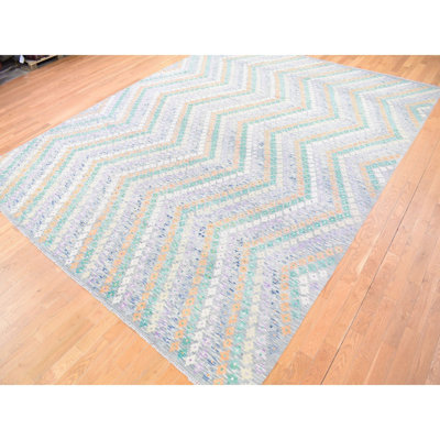 Tapis oriental gris en laine noué à la main 10 pi 3 po x 13 pi 5 po 809159C296FD4212A4CB2BB512AA3131