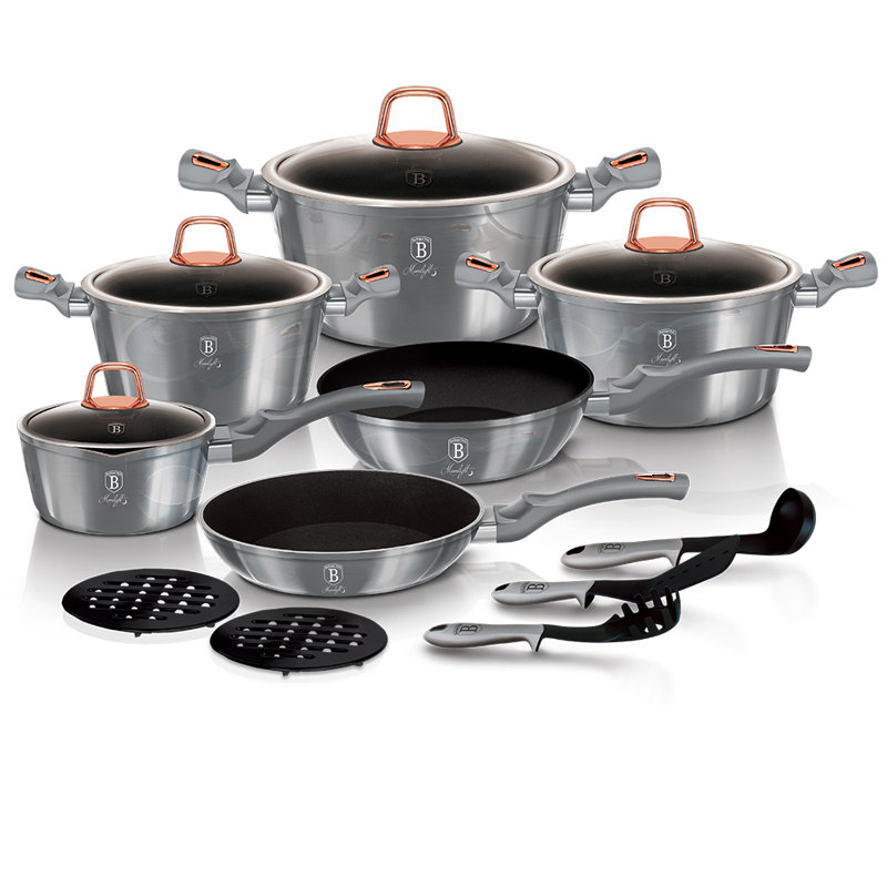 Non-Stick Aluminum Cookware Set, Silver