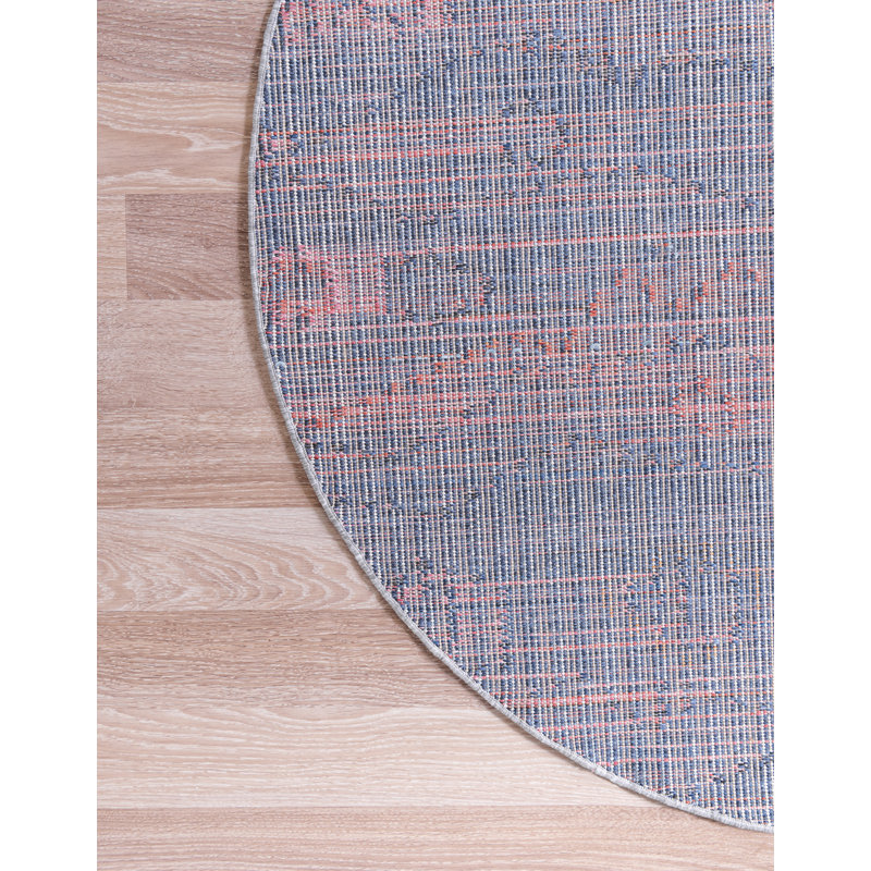 Geometric Indoor Rug, Round 7'