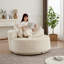 Fauteuil pivotant en polyester de 55 po - mousse, canapé moderne moelleux, pivotant à 360 degrés - multi-pièces-129466713