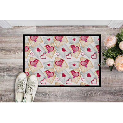 Tapis d'extérieur antidérapant Adrienn Love Letters