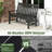 Garden Bench All-Weather HDPE 2-Person Outdoor Bench for Front Porch Backyard-1158553320