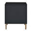 Glamour 3 table de chevet en noir, argent, or - solution de rangement de chevet argent et avec amplement de tiroirs chambre à coucher
