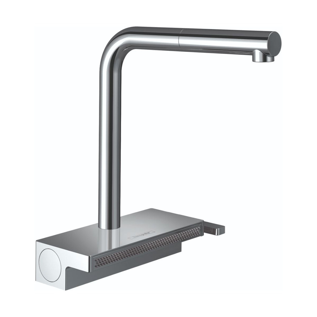 Aquno Select Kitchen Faucet with L-Shape 2-Spray Pull-Out Spout, 1.75 Hansgrohe 