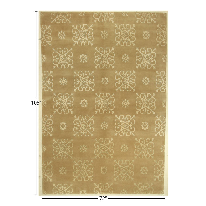 Tapis rectangulaire en laine 6 pi x 8 pi 9 po