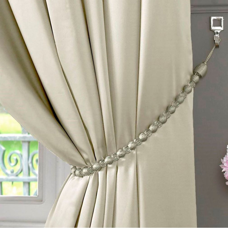 Canaan Earl Beaded Curtain Tieback, Cream