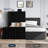 Velvet Upholstered Wingback Platform Bed-1004497210-1004497204