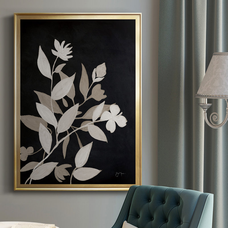 " Midnight Silhouette I ", 24.5" H x 18.5" W x 1" D, Gold
