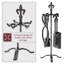 Vida Fleur-de-Lys Steel Fireplace Tool Set-19298081