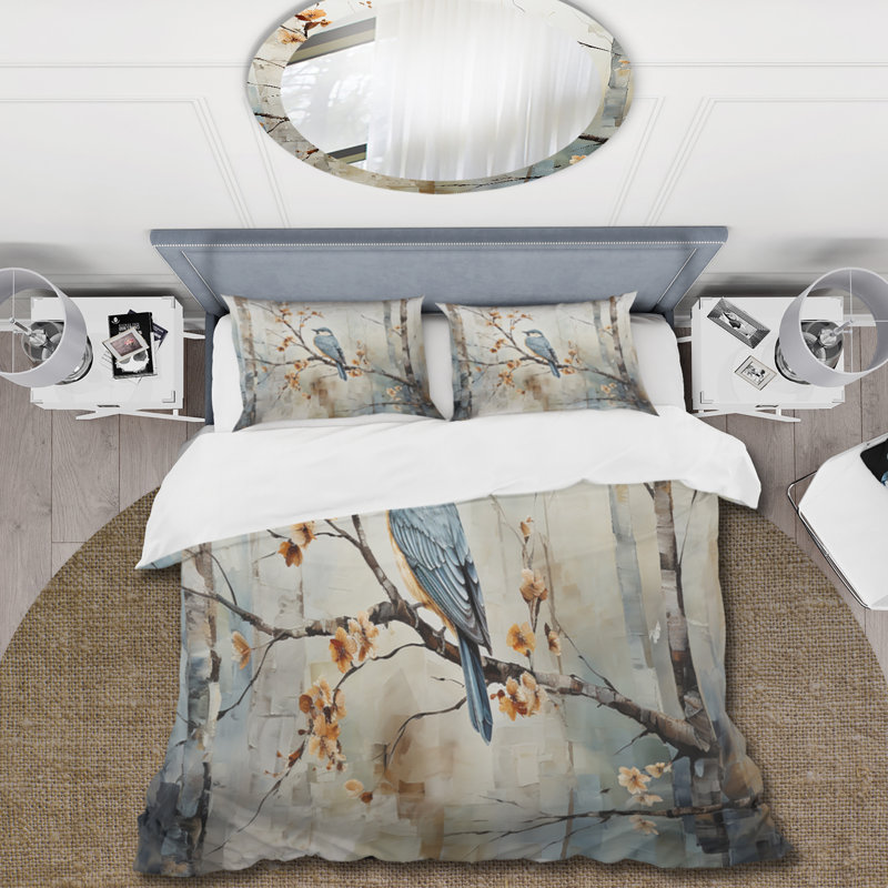 Ensemble de housse de couette en microfibre / polyester Birher Woods Ethereal Elegance III Bedding