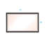 Miroir de salle de bain surdimensionné rectangulaire noir à DEL-672806662