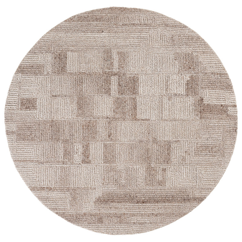 Harvest 116 Hand Tufted Wool Pile Abstract Rug, Round 6'