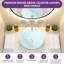 Lavabo-vasque rond en porcelaine vitrifiée blanche de 40,6 cm (16 po), à poser sur un comptoir, avec bonde de 4,4 cm (1,75 po).