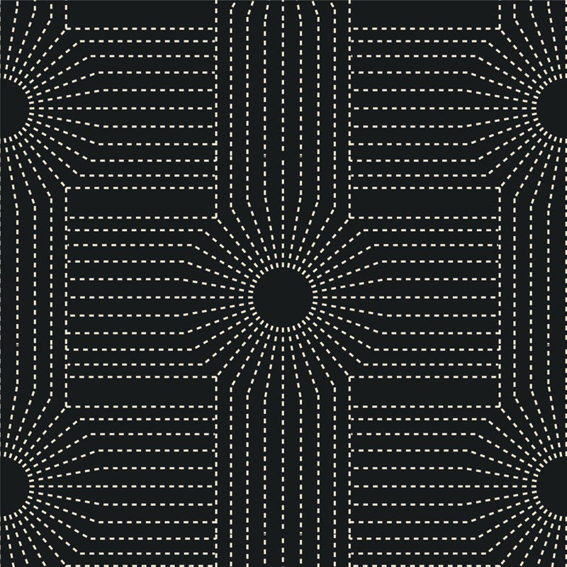 CoEd Wacker 10' L x 25" W Wallpaper Tile, Onyx, Self-adhesive